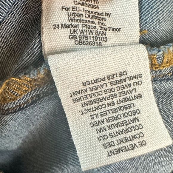 Free People Penny Pull On Denim Flare Jeans Size 26 Wide Leg - Picture 8 of 8